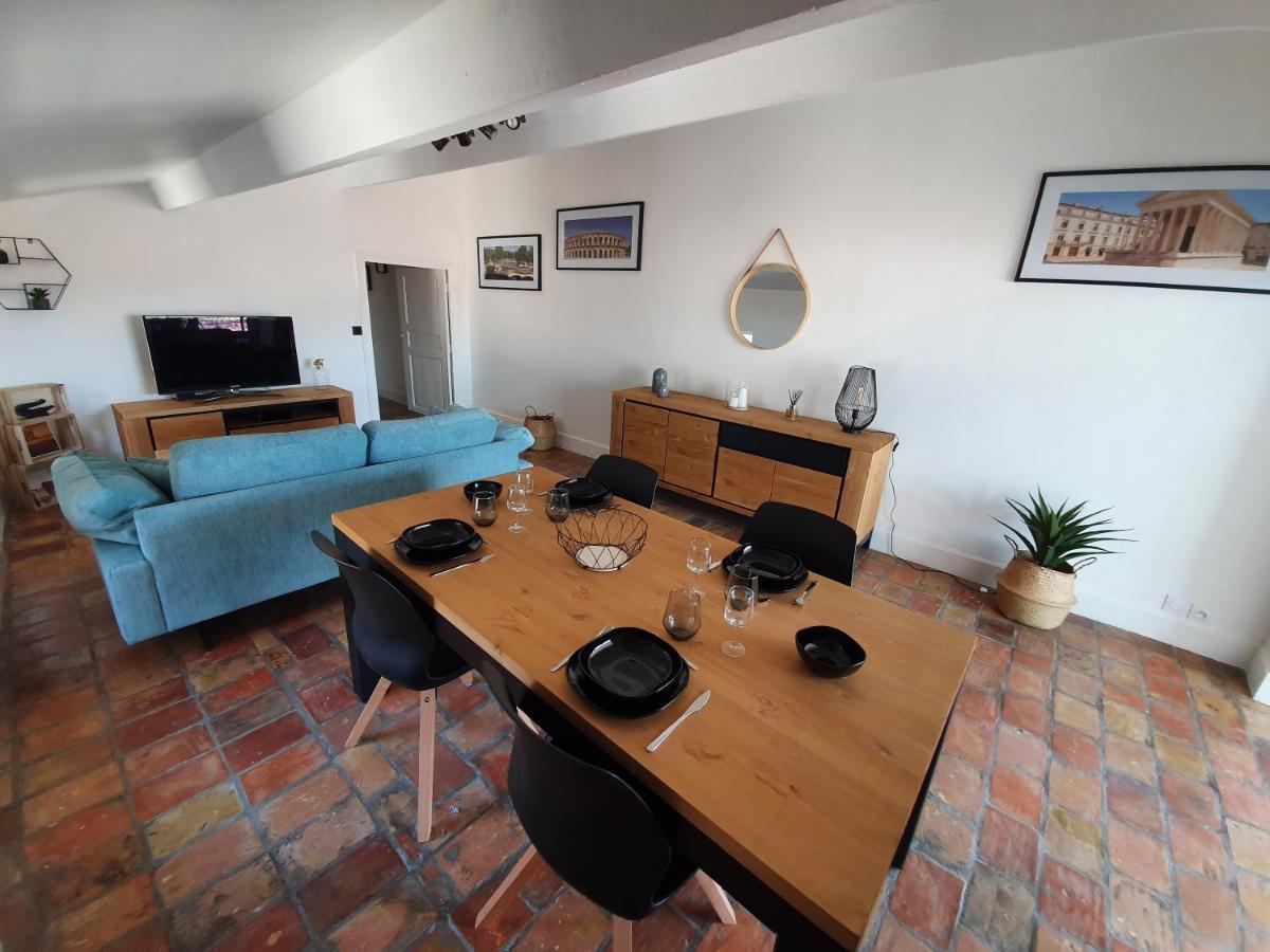 Apartament Au Coeur Du Centre Historique - Immeuble Classe - Terrasse - Climatise Nîmes Zewnętrze zdjęcie